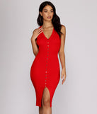 It's A Snap Ribbed Dress