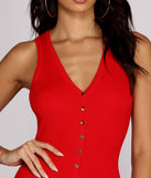 It's A Snap Ribbed Dress
