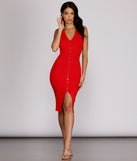 It's A Snap Ribbed Dress