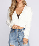 Collegiate Ribbed Crop Cardigan