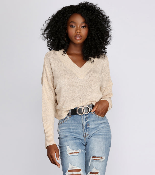 Threads Deconstructed V-Neck Sweater