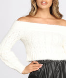 With fun and flirty details, Chenille Cable Knit Crop Top shows off your unique style for a trendy outfit for the summer season!