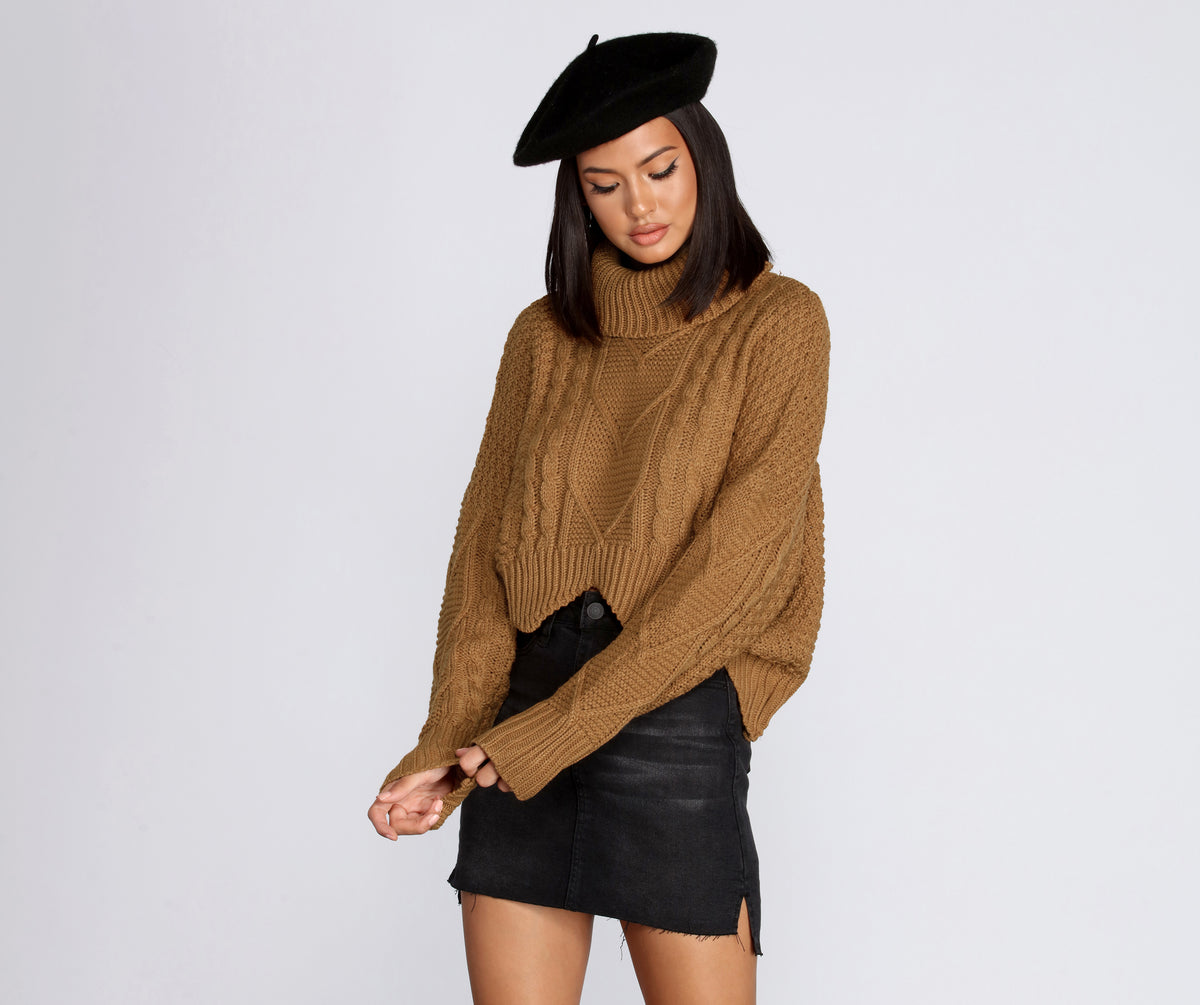 Cozy Vibes Cable Knit Sweater
