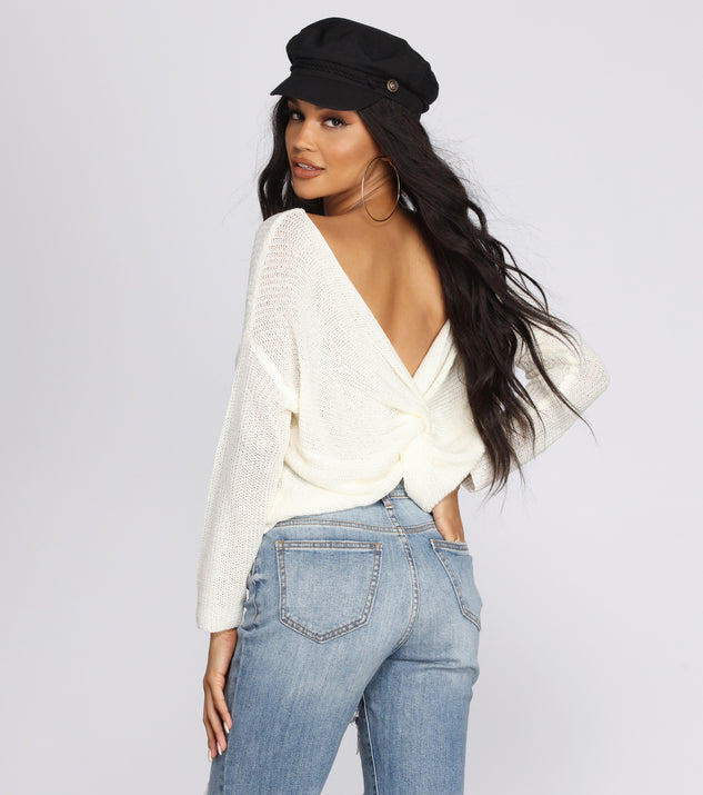 Get Twisted V-Neck Sweater