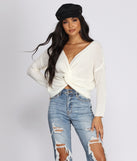 Get Twisted V-Neck Sweater