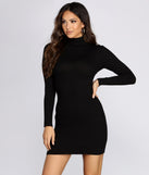 Cozy Mock Neck Mini Dress