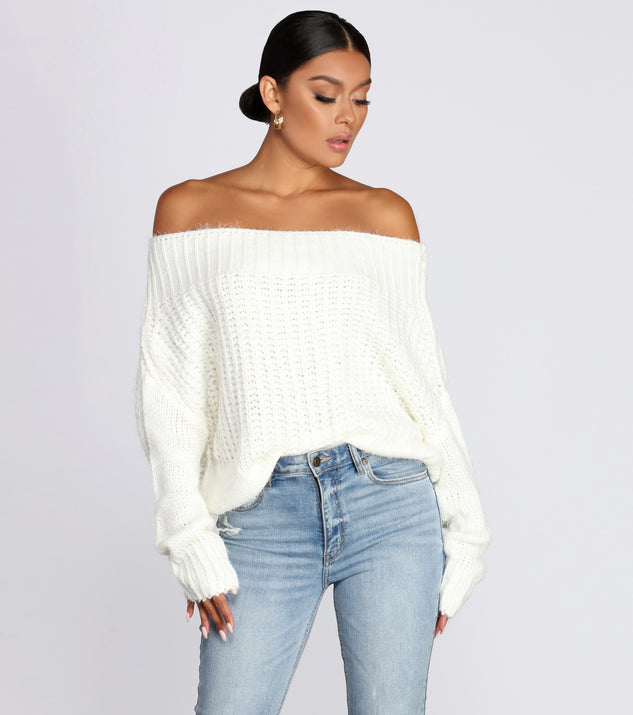 Knit Off Shoulder Sweater