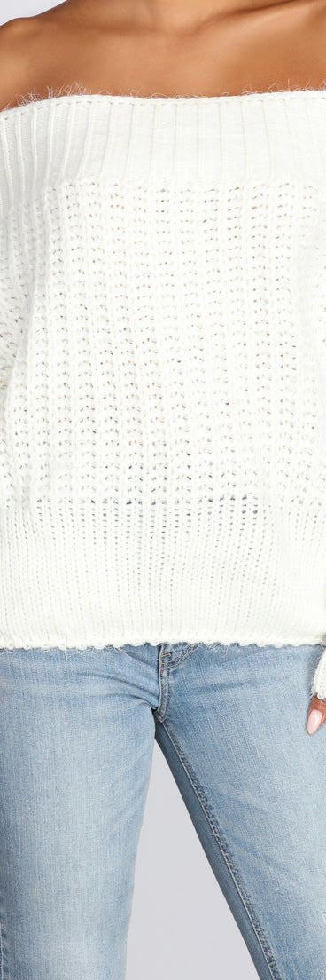 Knit Off Shoulder Sweater
