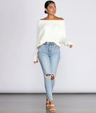 Knit Off Shoulder Sweater