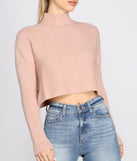 With fun and flirty details, Sweater Weather Mock Neck Cropped Top shows off your unique style for a trendy outfit for the summer season!