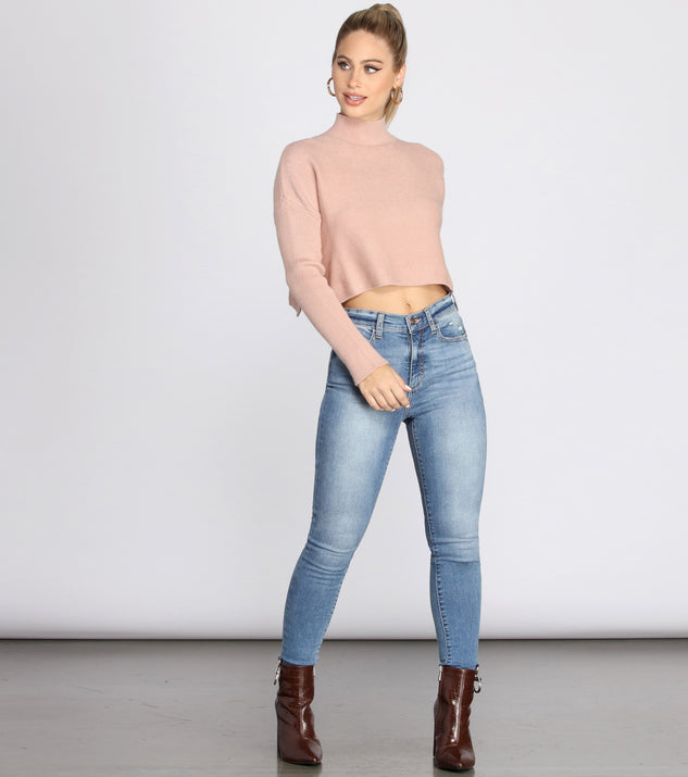 Sweater Weather Mock Neck Cropped Top & Windsor