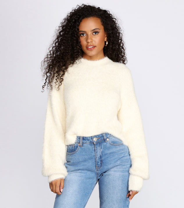Fabulously Fuzzy Cropped Sweater