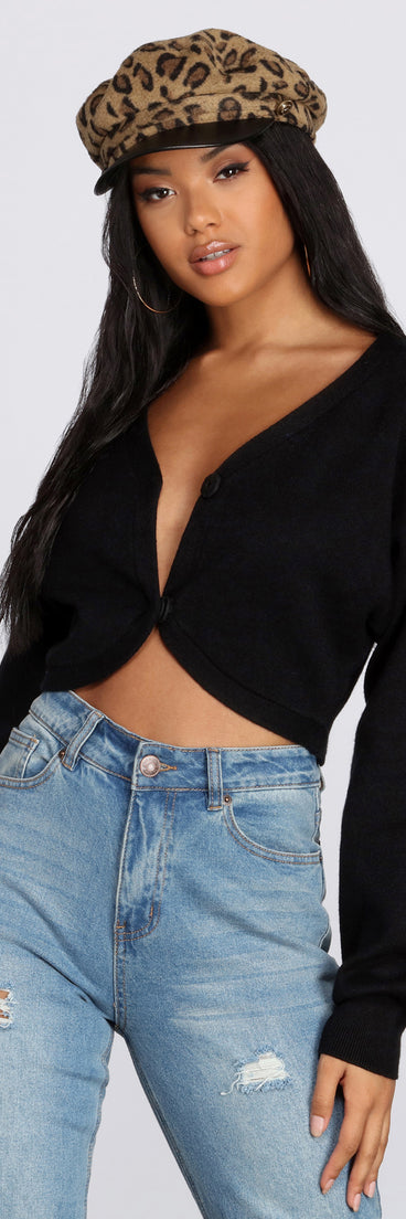 Cutie In A Cropped Cardigan