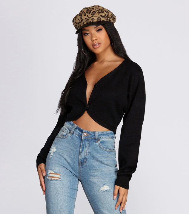 Cutie In A Cropped Cardigan
