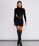 You’ll make a statement in Chic Chain Detail Tunic as an NYE club dress, a tight dress for holiday parties, sexy clubwear, or a sultry bodycon dress for that fitted silhouette.