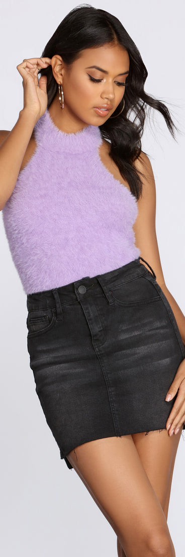 Major Trendsetter Mock Neck Crop Top