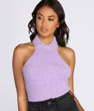 Major Trendsetter Mock Neck Crop Top
