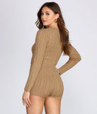 Cutie In Cable Knit Crop Top
