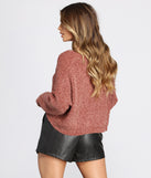 Cutie In A Chenille Cropped Sweater