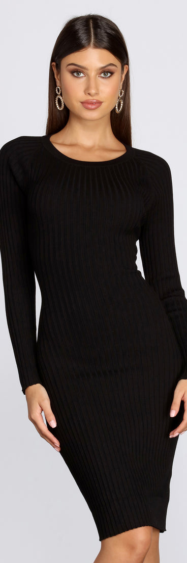 Twist Of Glam Ribbed Midi Dress helps create the best bachelorette party outfit or the bride's sultry bachelorette dress for a look that slays!