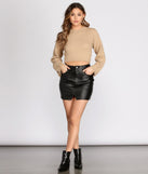 Eyelash Knit Bell Sleeve Crop Top