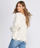 With fun and flirty details, Cozy Cute Confetti Knit Sweater shows off your unique style for a trendy outfit for the summer season!