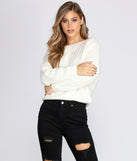 With fun and flirty details, Wide Neck Cable Knit Sweater shows off your unique style for a trendy outfit for the summer season!