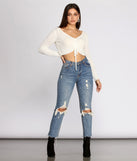 With fun and flirty details, Major Crush Drawstring Crop Top shows off your unique style for a trendy outfit for the summer season!