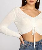 With fun and flirty details, Major Crush Drawstring Crop Top shows off your unique style for a trendy outfit for the summer season!