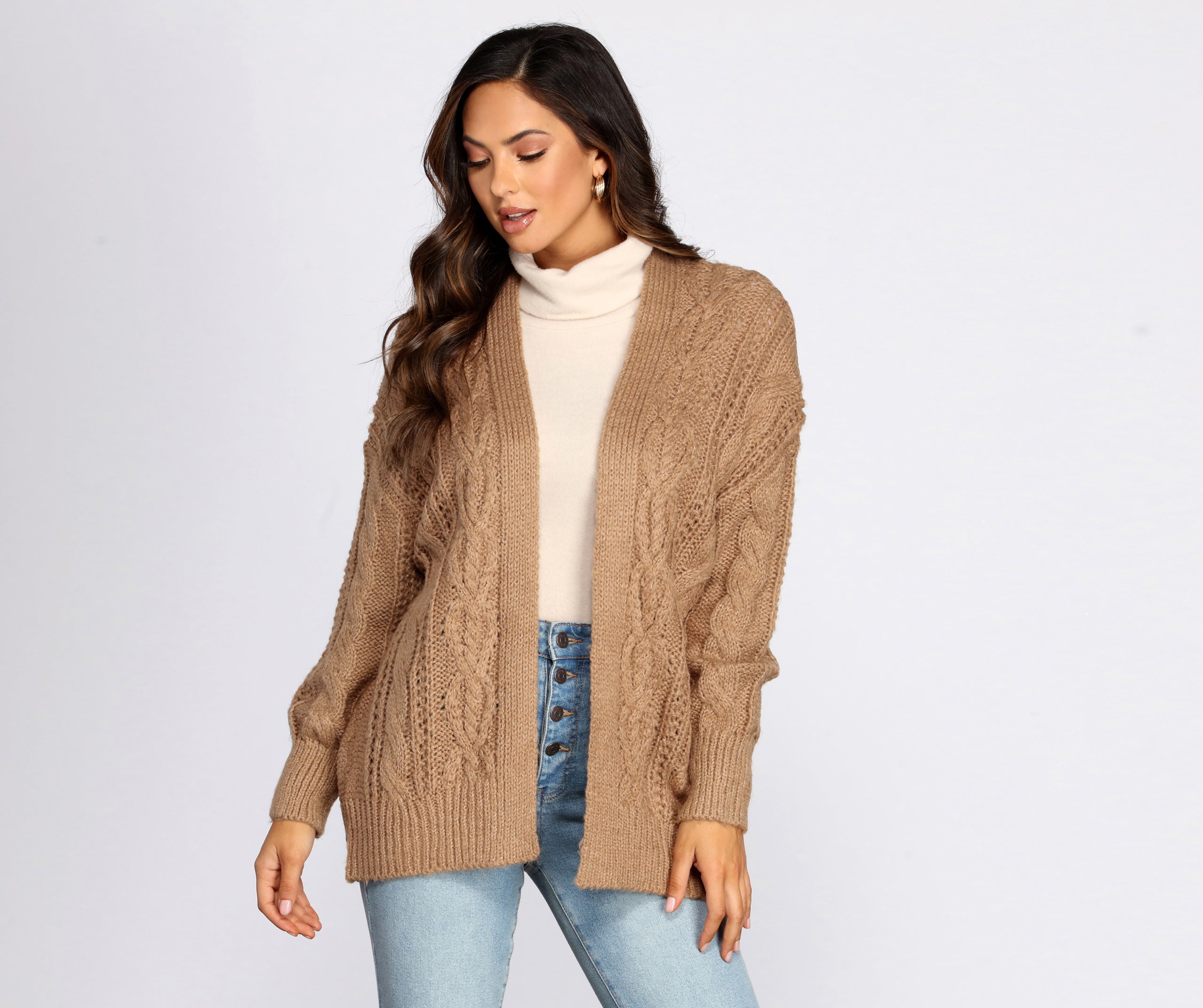 Layered Cable Knit Cardigan herlipto Layered Cutie Cable Knit