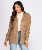 Layered Cutie Cable Knit Cardigan