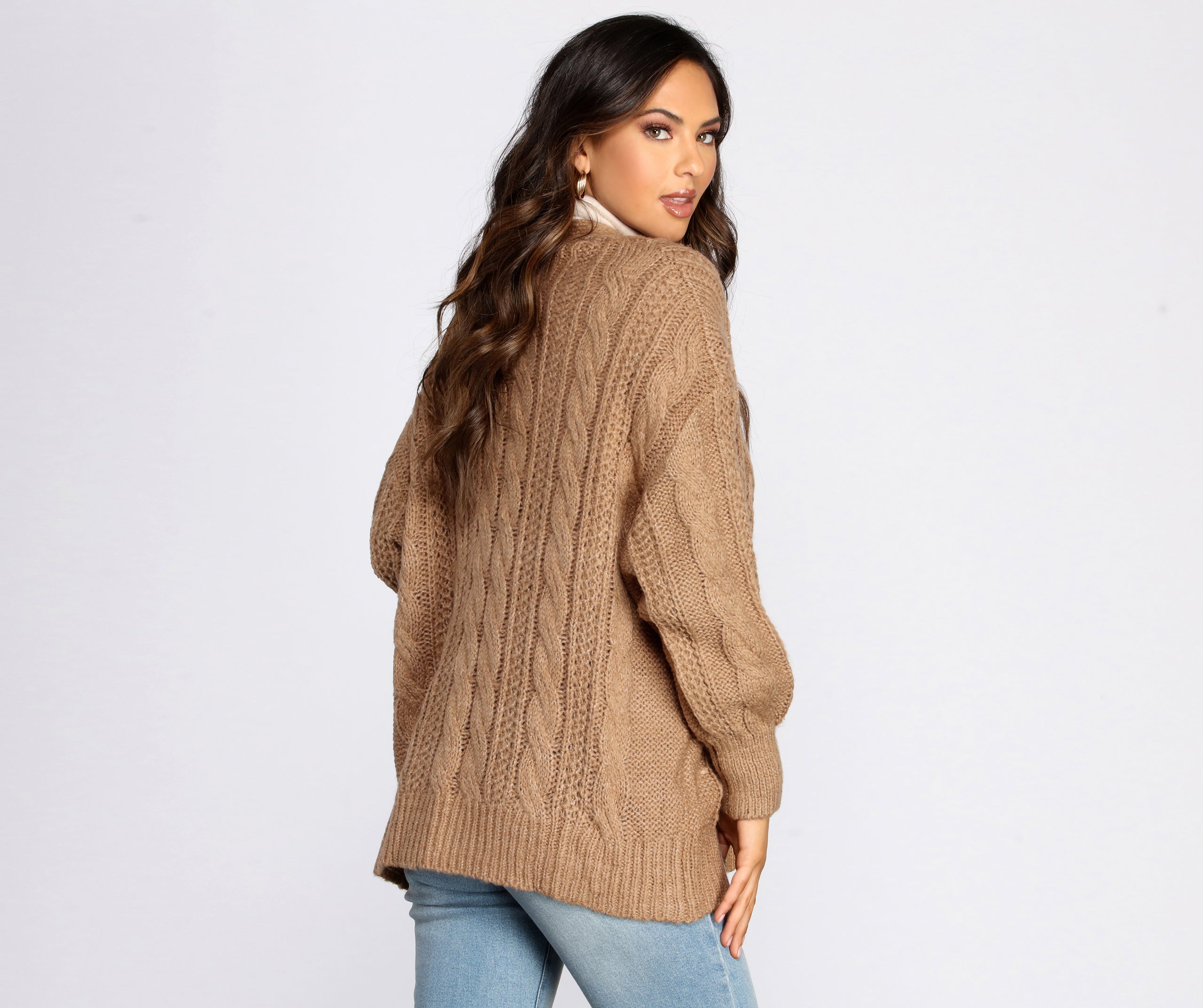 Layered Cutie Cable Knit Cardigan | Windsor