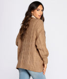 Layered Cutie Cable Knit Cardigan