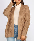 Layered Cutie Cable Knit Cardigan