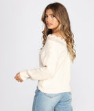 With fun and flirty details, Lace Detail Knit Sweater shows off your unique style for a trendy outfit for the summer season!