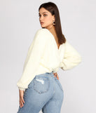 You Are Darling Twist Back Sweater