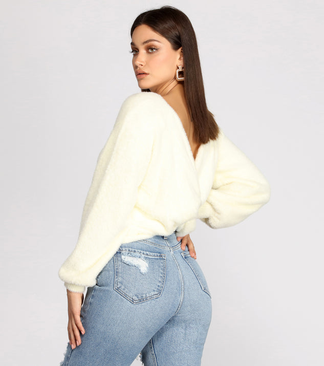 You Are Darling Twist Back Sweater