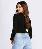 Frilly Long Sleeve Cropped Cardigan