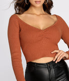 Just My Type Ribbed Knit Sweater
