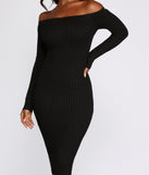 A Classic Ribbed Midi Dress