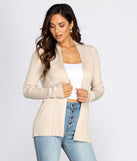 Basic Ribbed Knit Cardigan