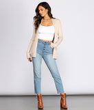 Basic Ribbed Knit Cardigan