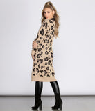 Leopard Print Long Line Cardigan for 2022 festival outfits, festival dress, outfits for raves, concert outfits, and/or club outfits