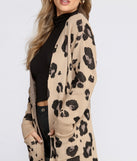 Leopard Print Long Line Cardigan for 2022 festival outfits, festival dress, outfits for raves, concert outfits, and/or club outfits