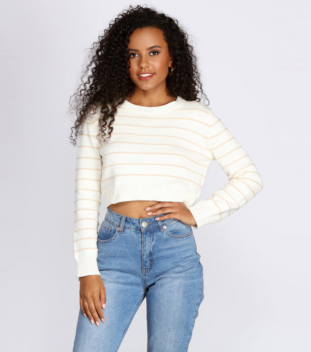 Stand Out Striped Cropped Sweater