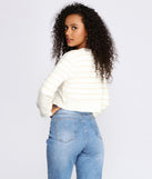 Stand Out Striped Cropped Sweater
