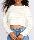 Stand Out Striped Cropped Sweater