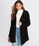 Cuddle Up In Cable Knit Cardigan