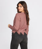 Button Up Distressed Cropped Cardigan