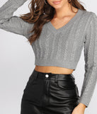 Cable Knit Crop Top